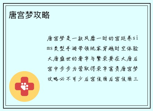 唐宫梦攻略
